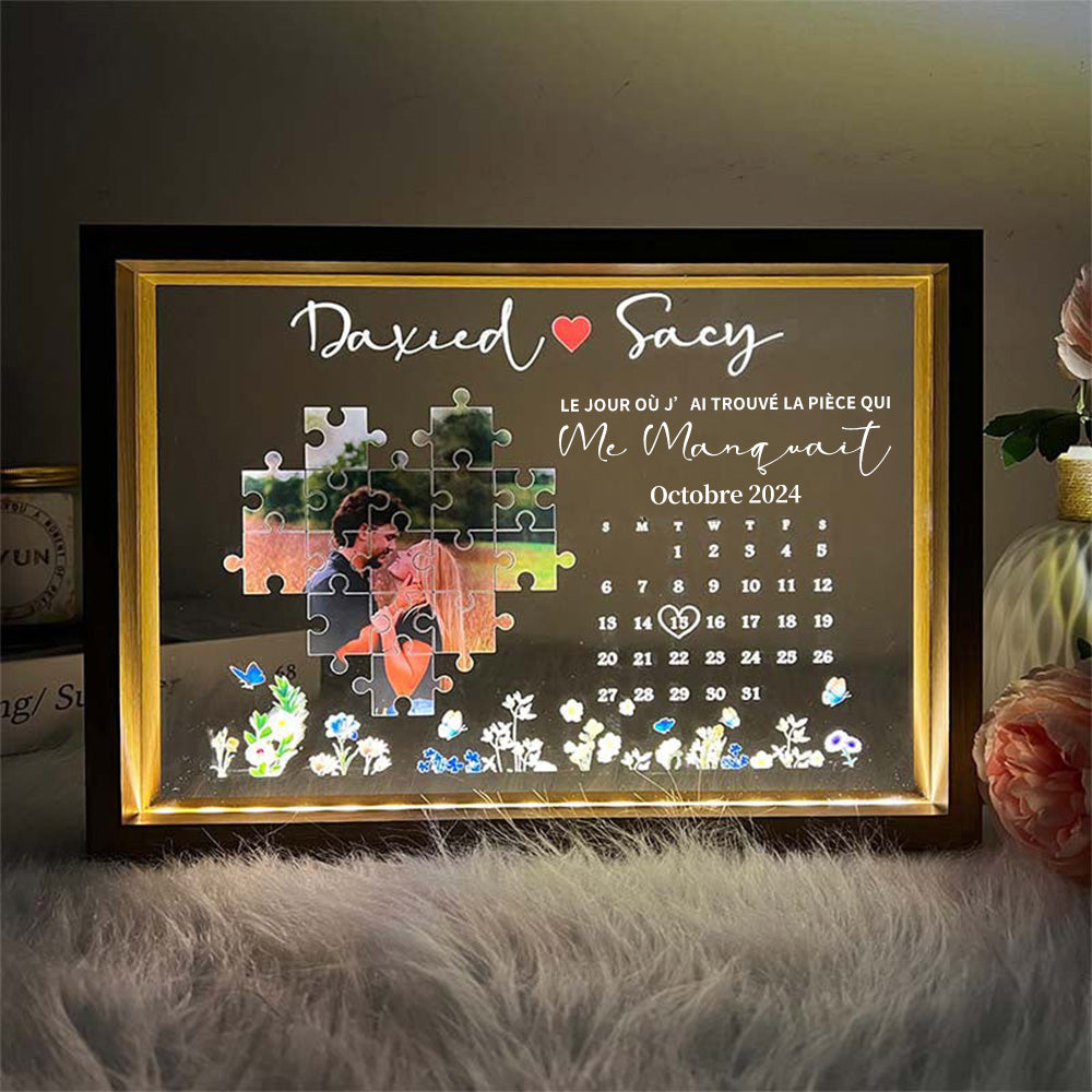 Le jour où j’ai trouvé ma pièce manquante-Boîte lumineuse personnalisée