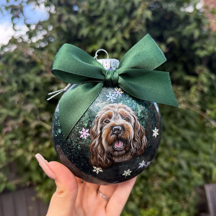 50 % de réduction sur les boules de Noël avec portraits d'animaux