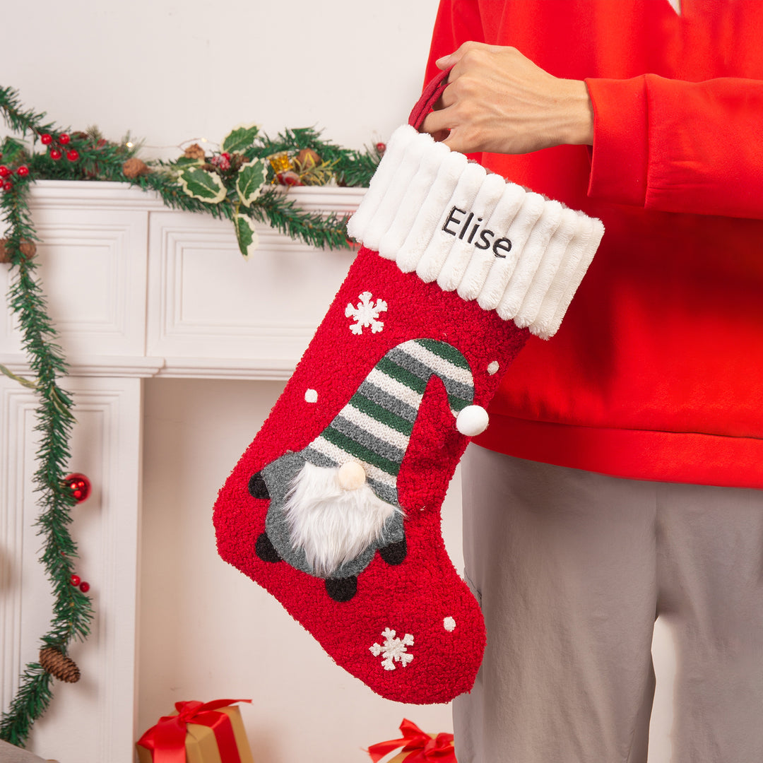 Ornements Chaussette de Noël 1 Prénom Personnalisé