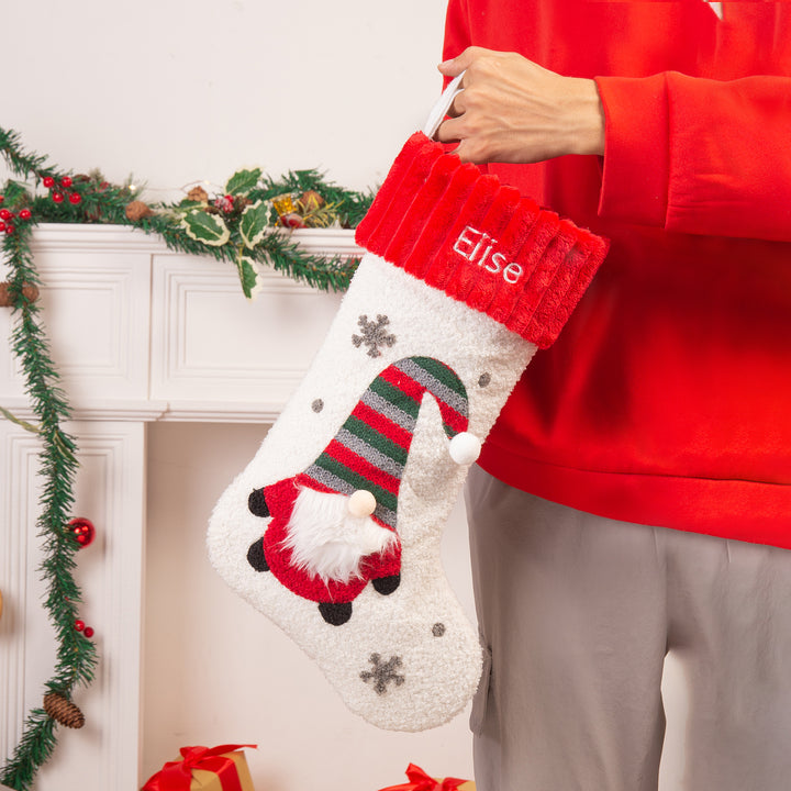 Ornements Chaussette de Noël 1 Prénom Personnalisé