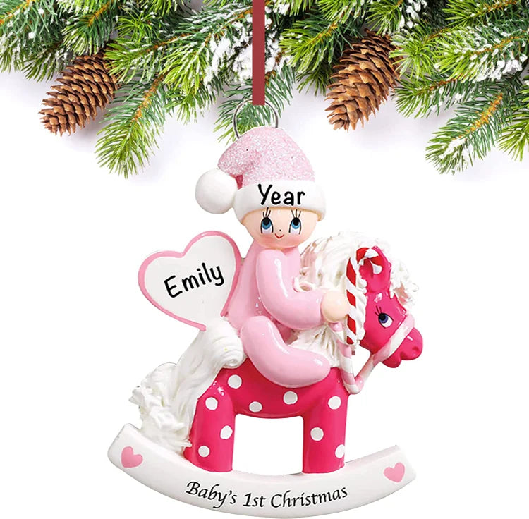 Ornements de Noël  1 Prénom 4 Styles Personnalisé cadeau pour BéBé
