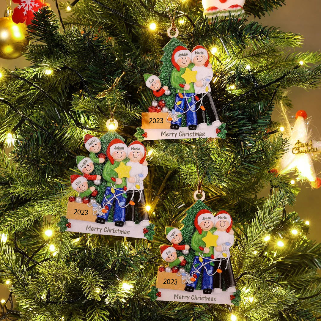 Ornements de Noël Poupée 3-5 Prénoms Personnalisés et texte