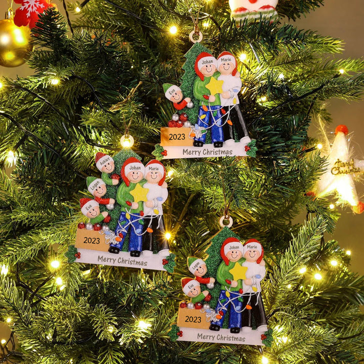 Ornements de Noël Poupée 3-5 Prénoms Personnalisés et texte