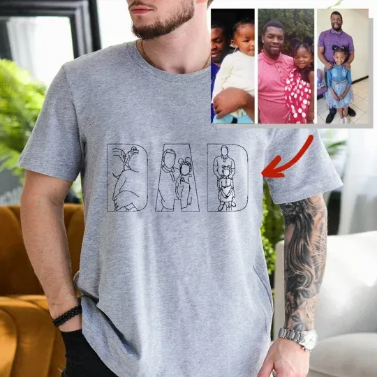 Cadeau personnalisé pour la fête des pères – Sweat-shirt avec silhouette imprimée pour papa, grand-père ou figure paternelle