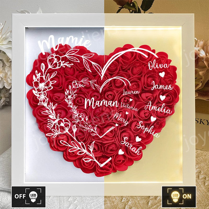 Votre amour a construit cette famille, votre cœur la maintient ensemble - Boîte à fleurs personnalisée pour la famille