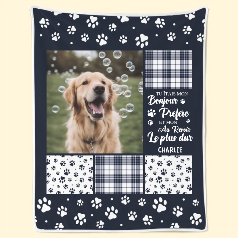 Cadeaux de condoléances personnalisés pour animaux de compagnie - Tu étais mon bonjour préféré et mon au revoir le plus dur