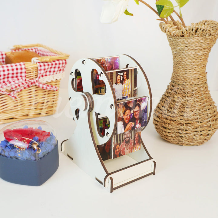 Cadeau photo de grande roue en bois, parfait pour la famille, les couples ou les cadeaux de vacances