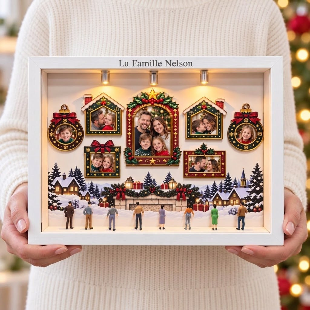 Mini-musée en boîte pour Noël, à personnaliser soi-même avec éclairage – Cadeau de Noël