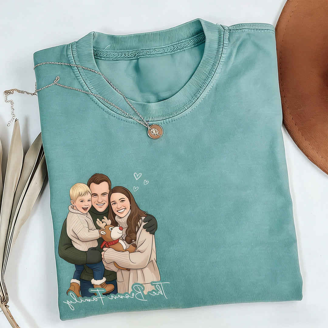 Sweat à capuche avec transfert thermique portrait, cadeau idéal pour les couples, la famille et les amis.