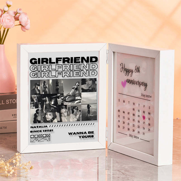 Cadre photo personnalisé avec calendrier anniversaire