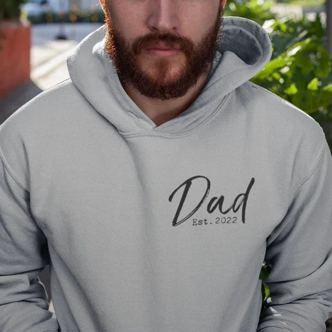 Sweat-shirt imprimé EST personnalisé, cadeau pour les nouveaux papas