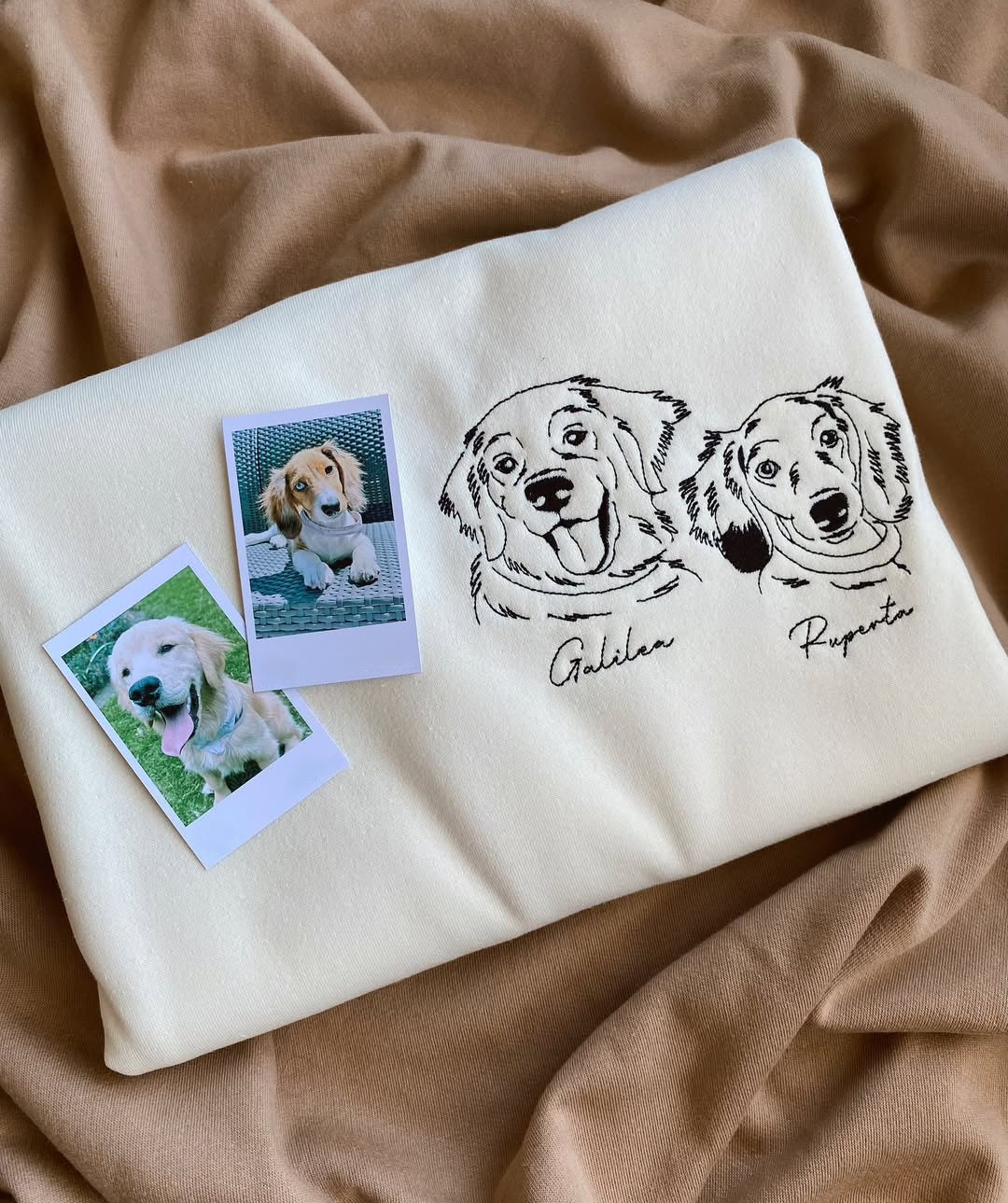 T-shirt brodé personnalisé avec visage d'animal de compagnie, sweat à capuche personnalisé brodé avec plusieurs animaux de compagnie