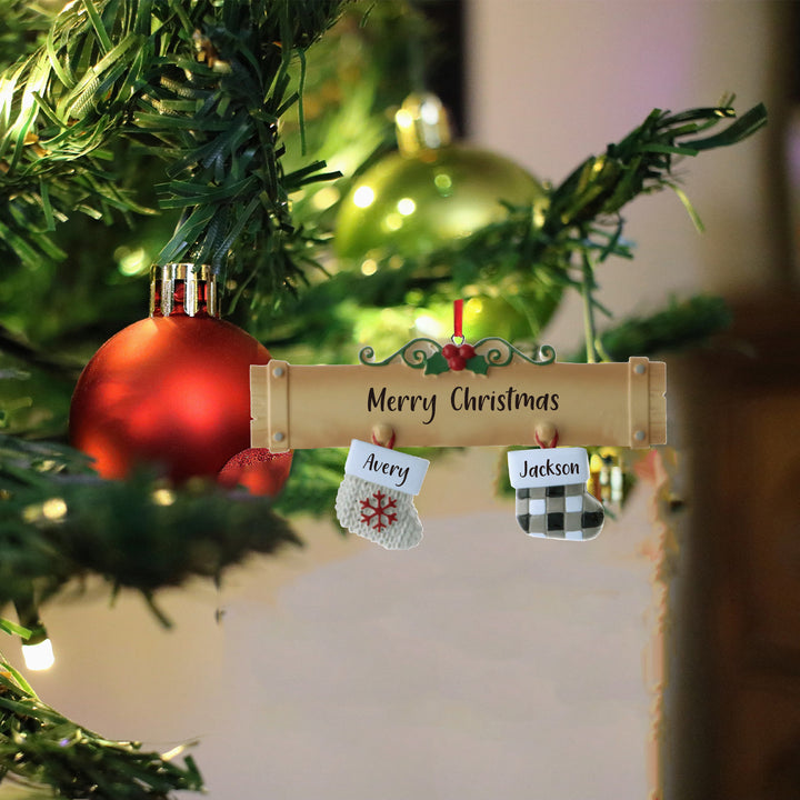 Ornements de Noël 2-10 Prénoms Personnalisés avec Texte