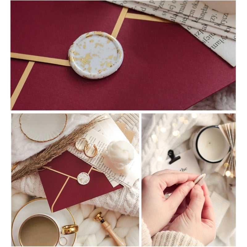 Carte de joyeux Noël avec enveloppe et cachet de cire