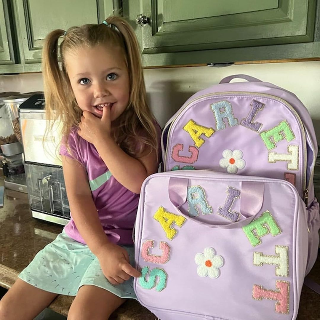 Sac à dos personnalisé pour la rentrée scolaire, sac à dos personnalisé pour enfants avec patch nominatif, sac à dos d'école en nylon