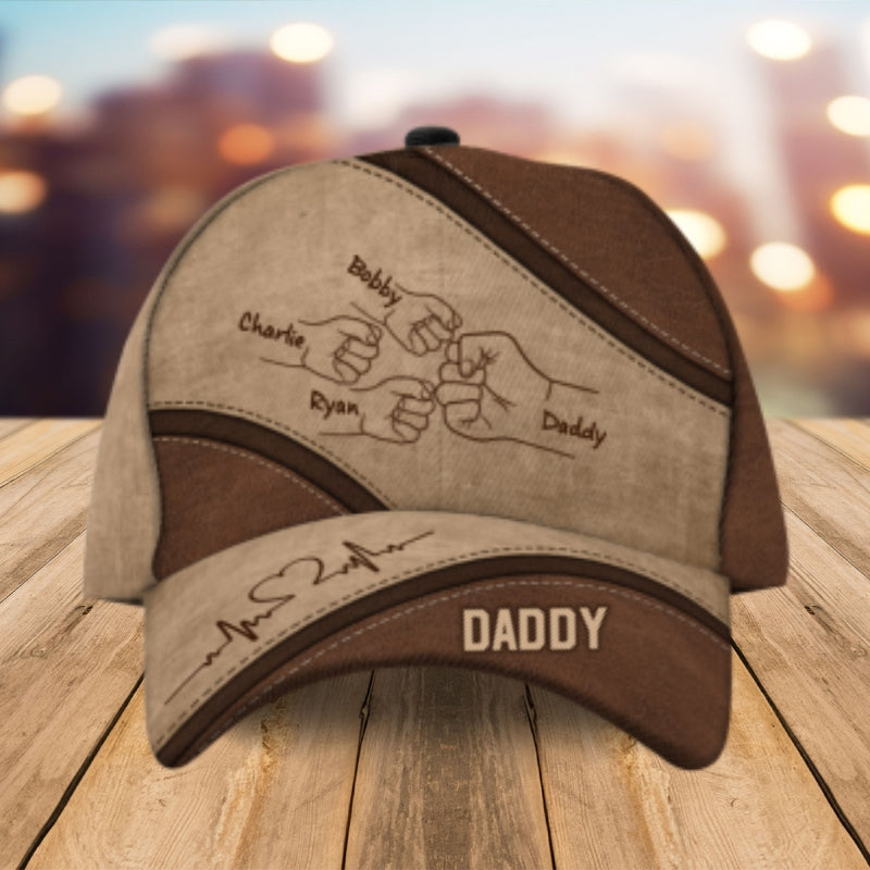Casquette classique personnalisée Outline Fist Bump Daddy Grandpa