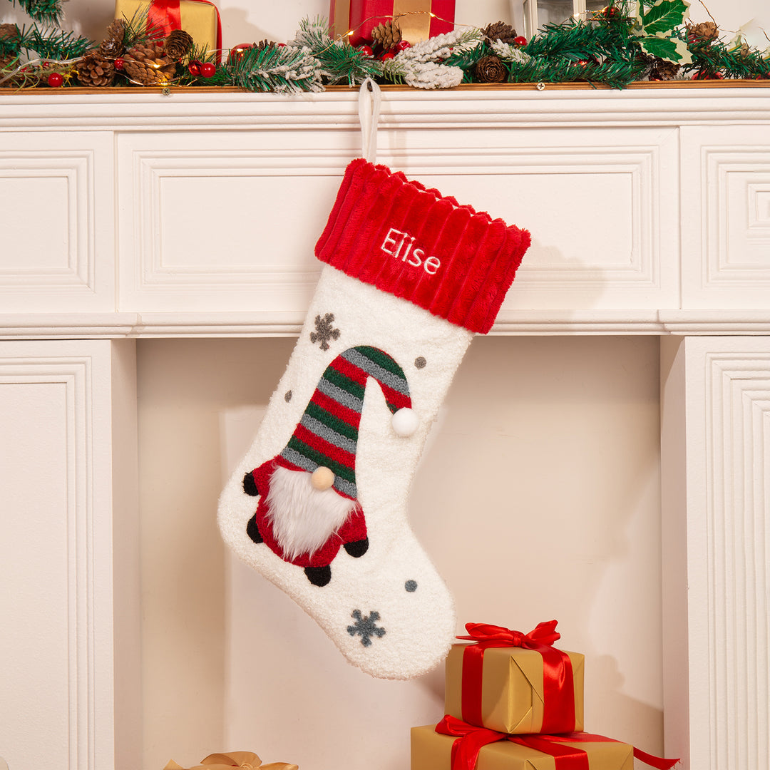 Ornements Chaussette de Noël 1 Prénom Personnalisé