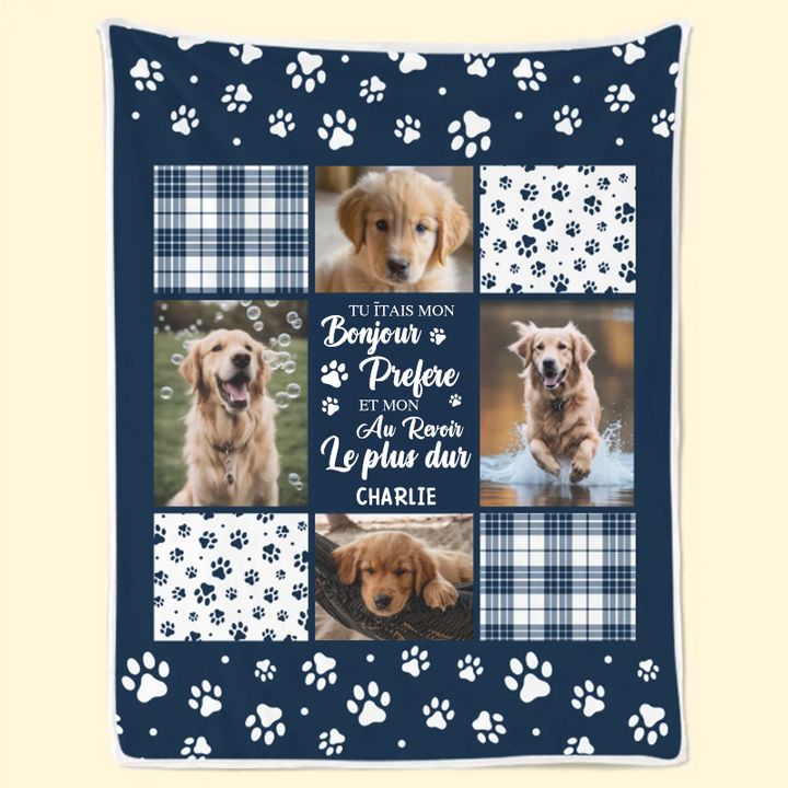 Cadeaux de condoléances personnalisés pour animaux de compagnie - Tu étais mon bonjour préféré et mon au revoir le plus dur