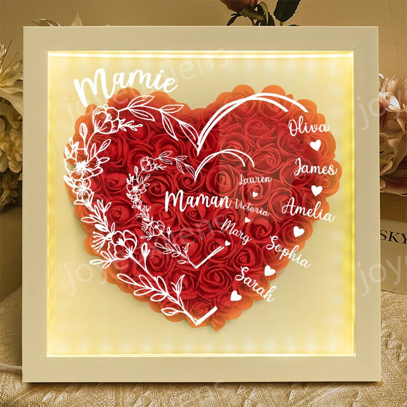 Votre amour a construit cette famille, votre cœur la maintient ensemble - Boîte à fleurs personnalisée pour la famille