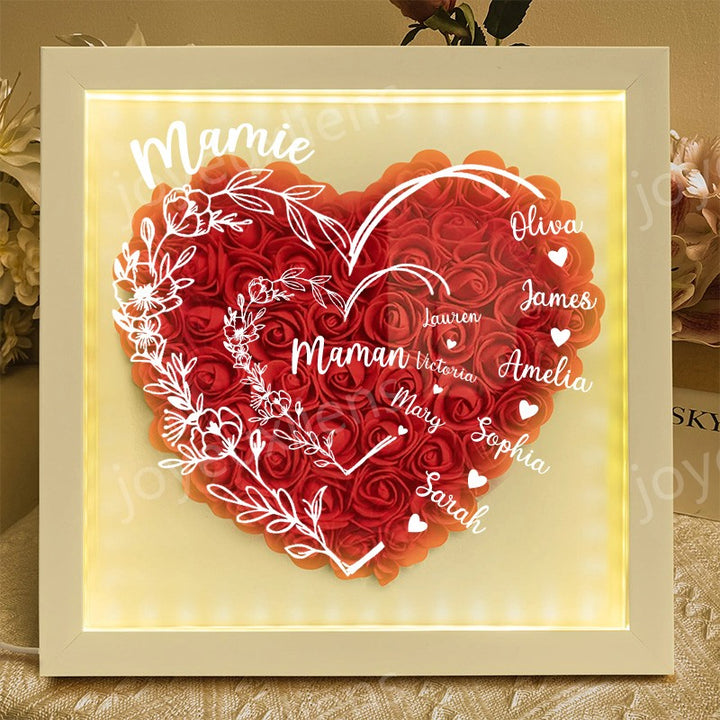 Votre amour a construit cette famille, votre cœur la maintient ensemble - Boîte à fleurs personnalisée pour la famille