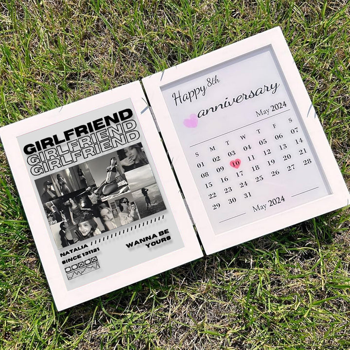 Cadre photo personnalisé avec calendrier anniversaire