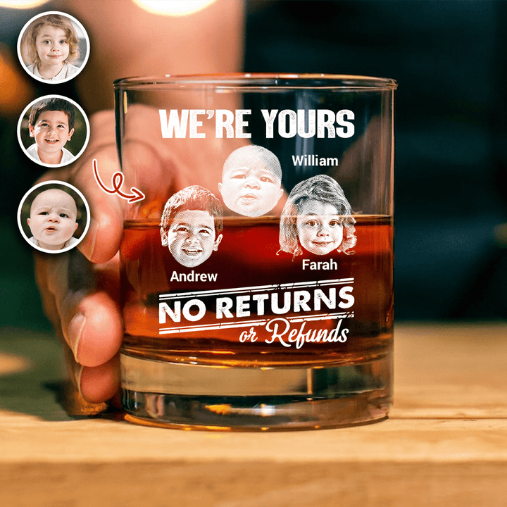 Photo personnalisée Aucun retour ni remboursement Family Rock Glass