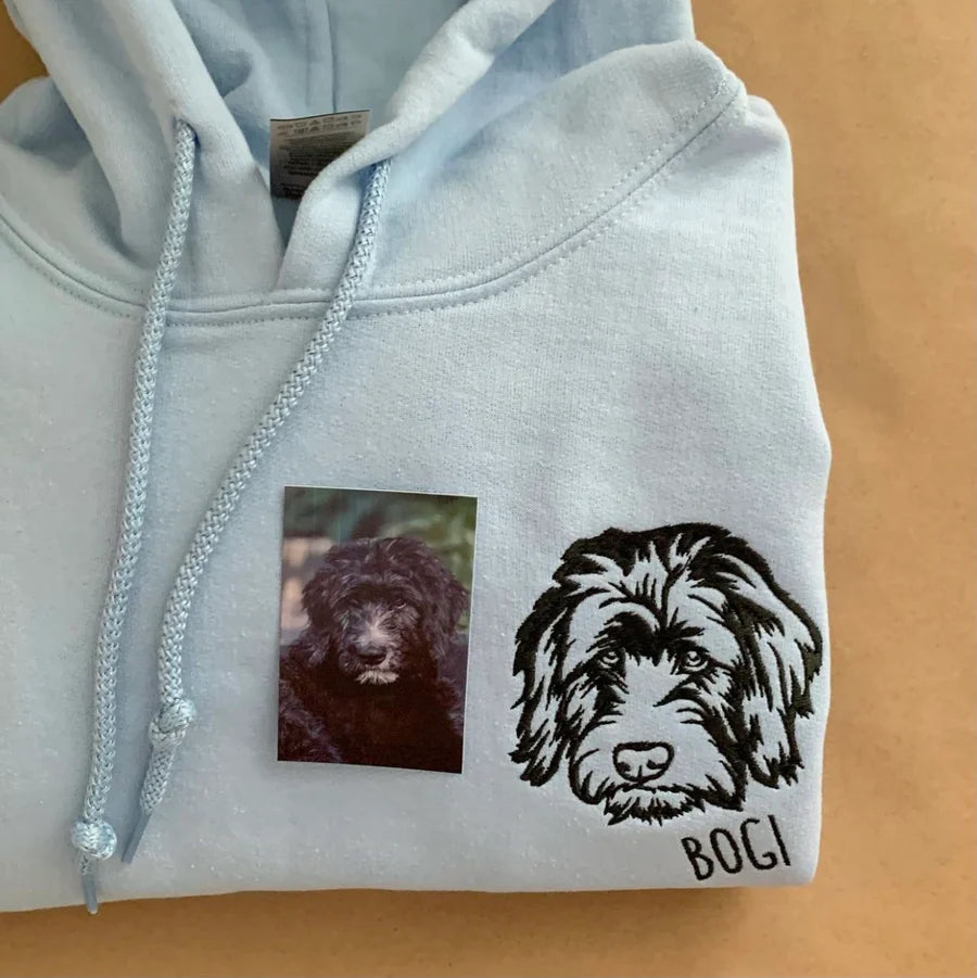 Sweats à capuche, t-shirts et sweatshirts personnalisés avec visage d'animal brodé，pour chats