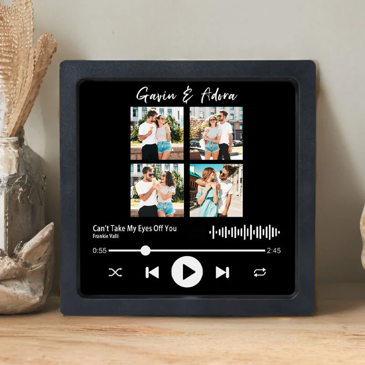 Aimant de Frigo photo avec cadre photo musical