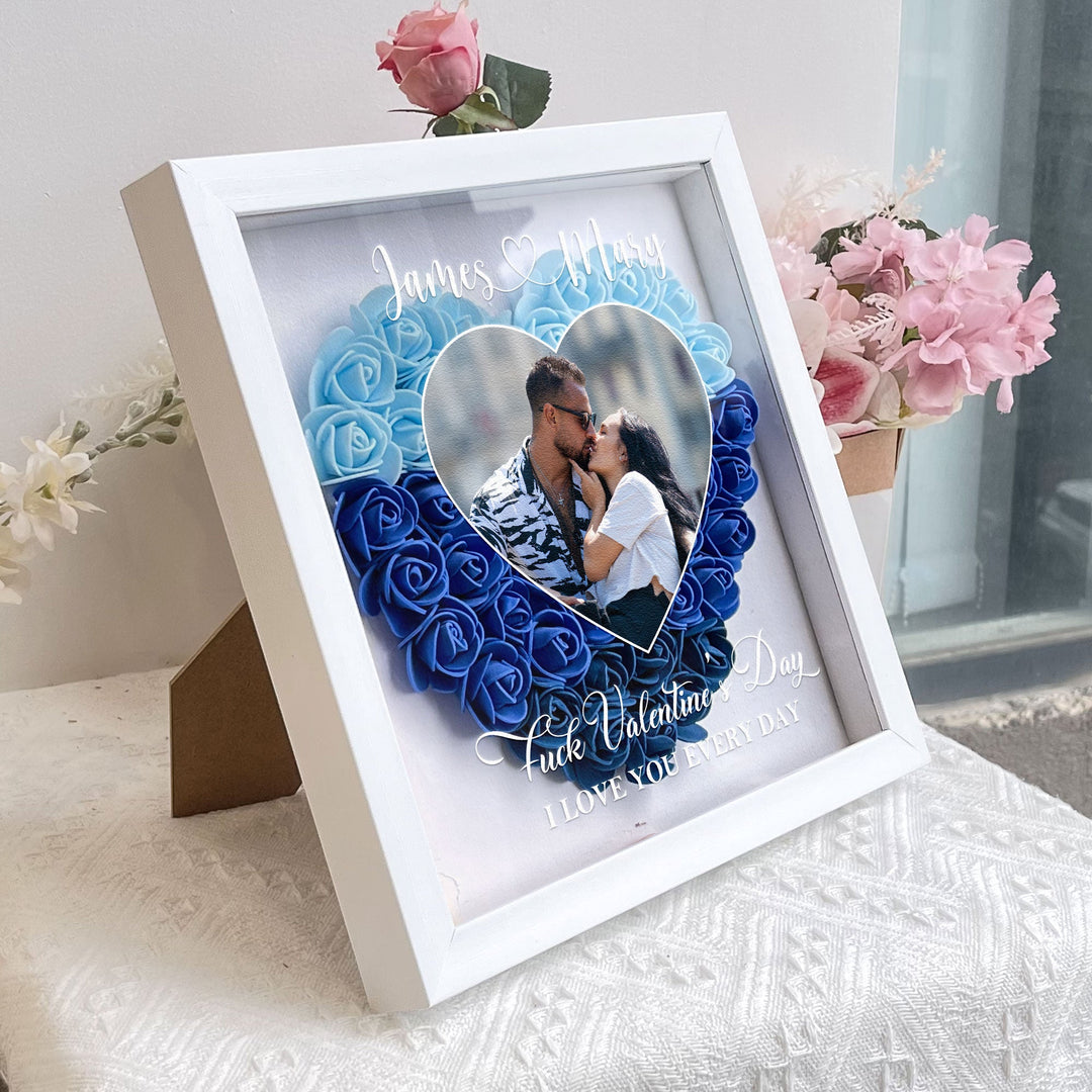 Putain de Saint-Valentin, je t'aime tous les jours-Boîte à fleurs photo personnalisée