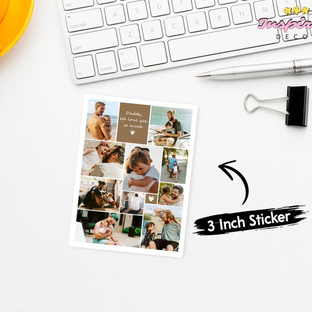 Des blocs de construction pour collage photo personnalisés — un cadeau pour papa