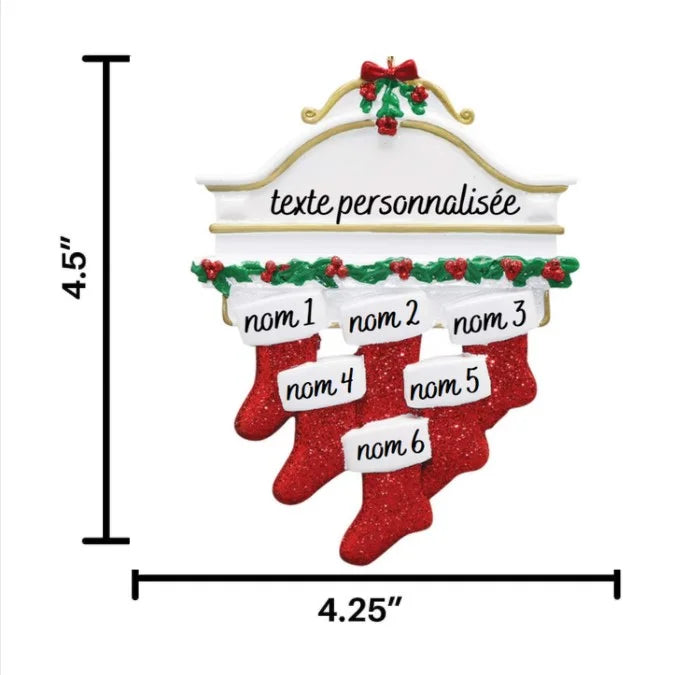 Personnalisés de Noël chaussette de Noël 2-8 prénoms et texte