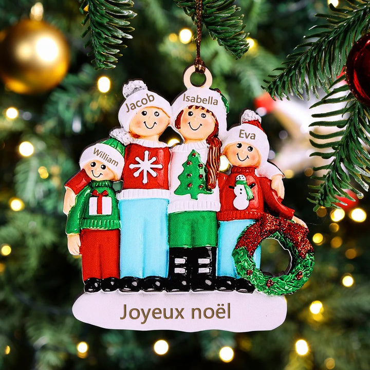 Ornements de poupées de Noël 3-5 Prénoms personnalisés et texte