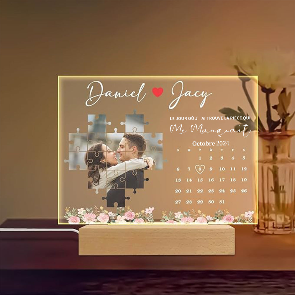 Le jour où j’ai trouvé ma pièce manquante-Boîte lumineuse personnalisée