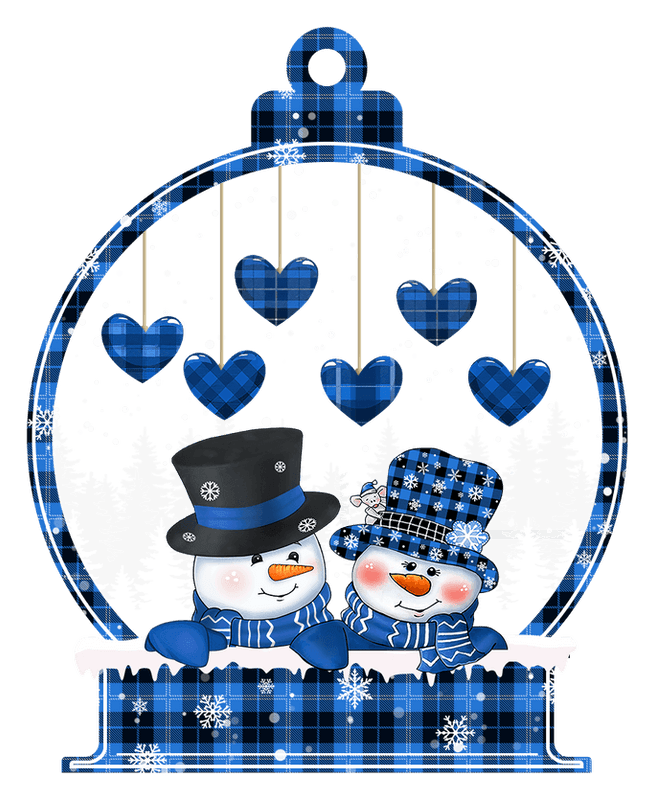 Ornements de Noël en Acrylique Bonhomme de neige 3-18 Prénoms