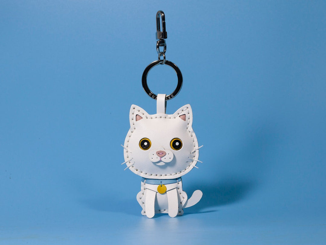 Porte-clés personnalisé en cuir avec portrait d'animal de compagnie, breloque de sac, cadeau commémoratif de Noël pour les amoureux des chiens et des chiens