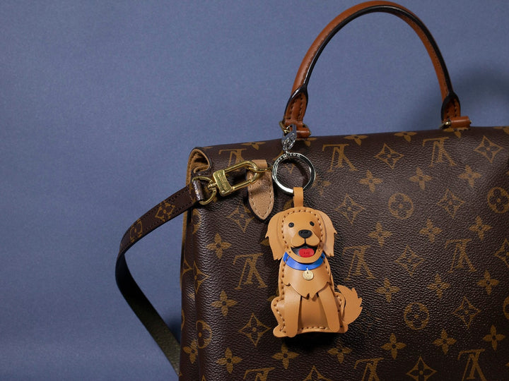 Porte-clés personnalisé en cuir avec portrait d'animal de compagnie, breloque de sac, cadeau commémoratif de Noël pour les amoureux des chiens et des chiens