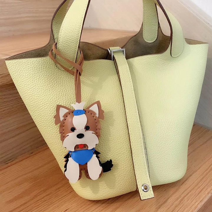 Porte-clés personnalisé en cuir avec portrait d'animal de compagnie, breloque de sac, cadeau commémoratif de Noël pour les amoureux des chiens et des chiens