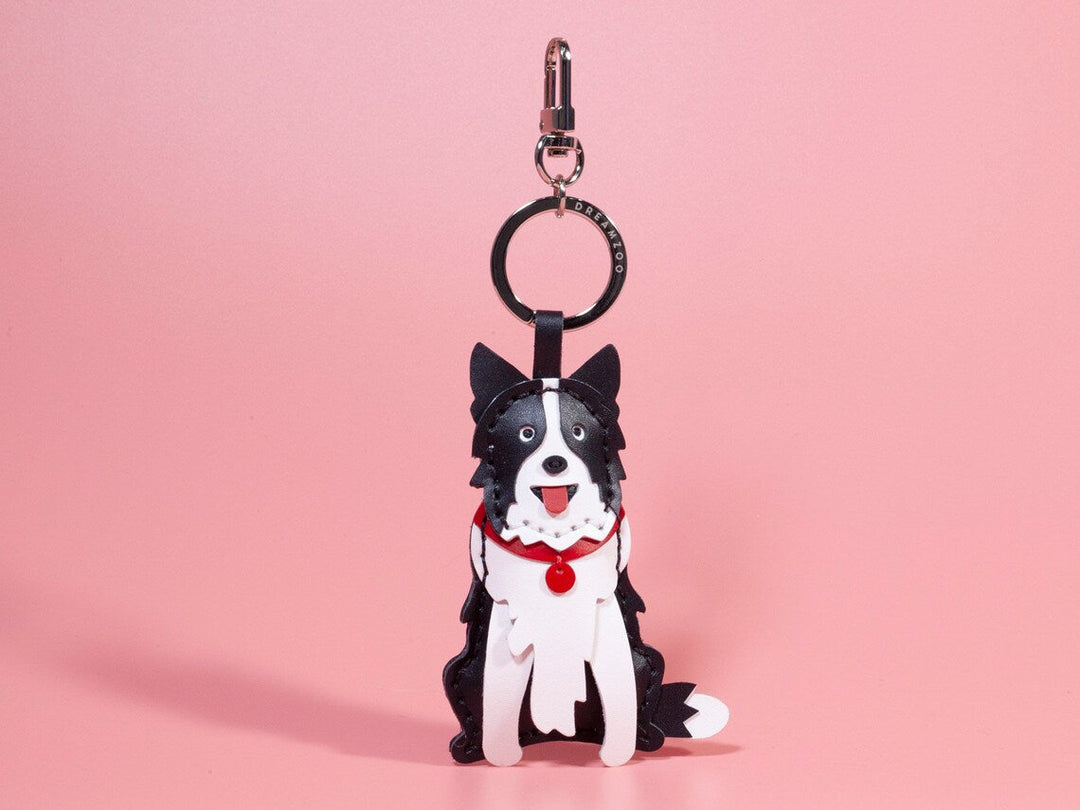 Porte-clés personnalisé en cuir avec portrait d'animal de compagnie, breloque de sac, cadeau commémoratif de Noël pour les amoureux des chiens et des chiens