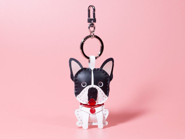 Porte-clés personnalisé en cuir avec portrait d'animal de compagnie, breloque de sac, cadeau commémoratif de Noël pour les amoureux des chiens et des chiens
