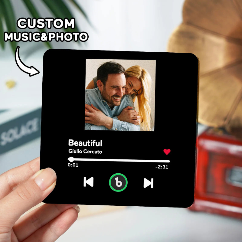 Aimants photo personnalisés pour réfrigérateur avec chansons