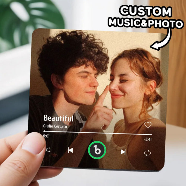 Aimants photo personnalisés pour réfrigérateur avec chansons