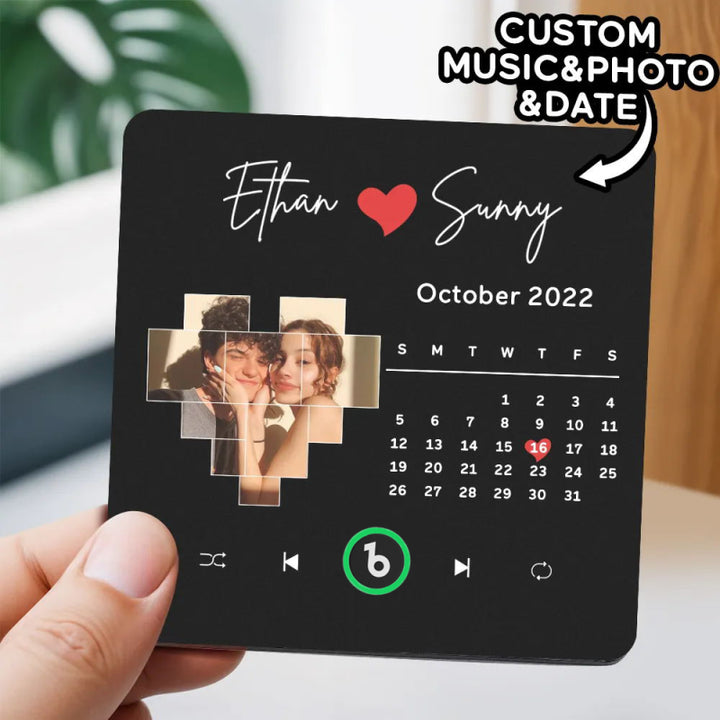 Aimants photo personnalisés pour réfrigérateur avec chansons