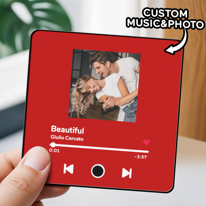 Aimants photo personnalisés pour réfrigérateur avec chansons