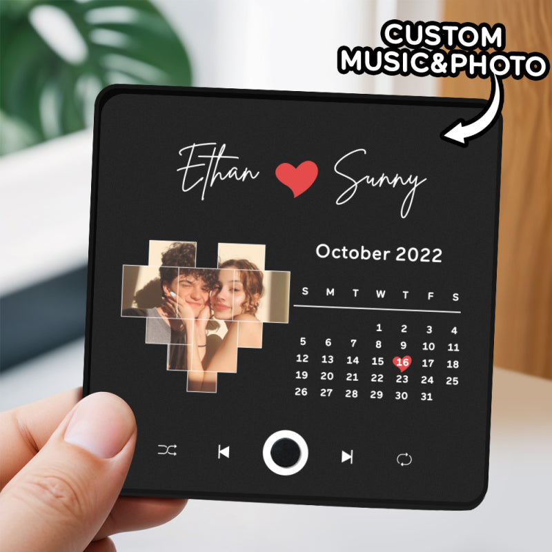 Aimants photo personnalisés pour réfrigérateur avec chansons