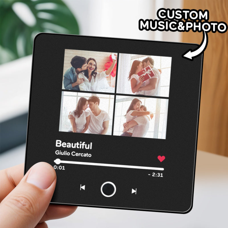 Aimants photo personnalisés pour réfrigérateur avec chansons