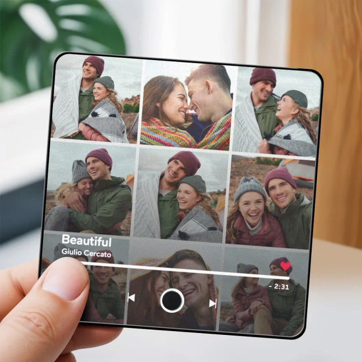 Aimants photo personnalisés pour réfrigérateur avec chansons