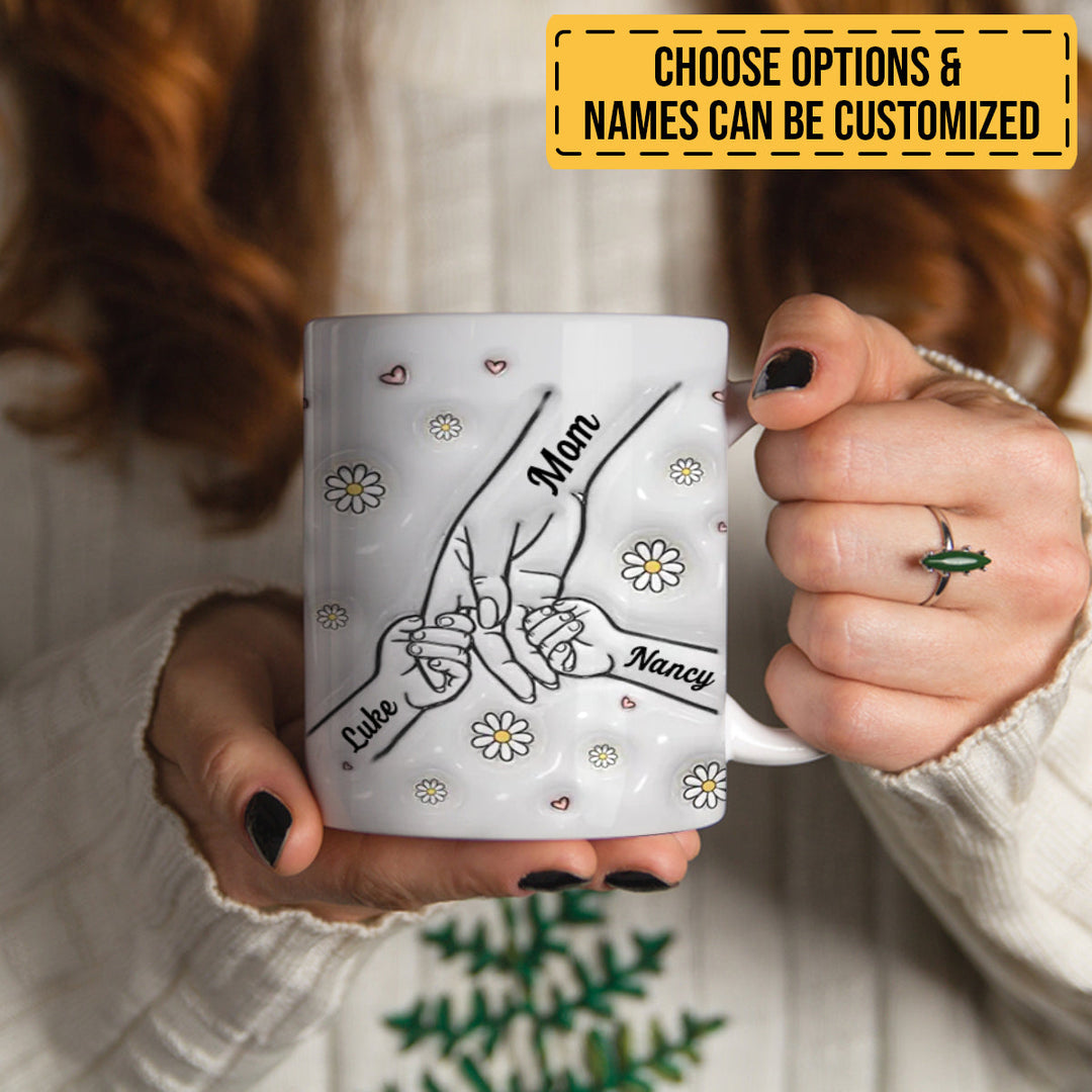 Joie de Famille: Mug 3D Personnalisé - Mère, Grand-mère - Cadeau Spécial