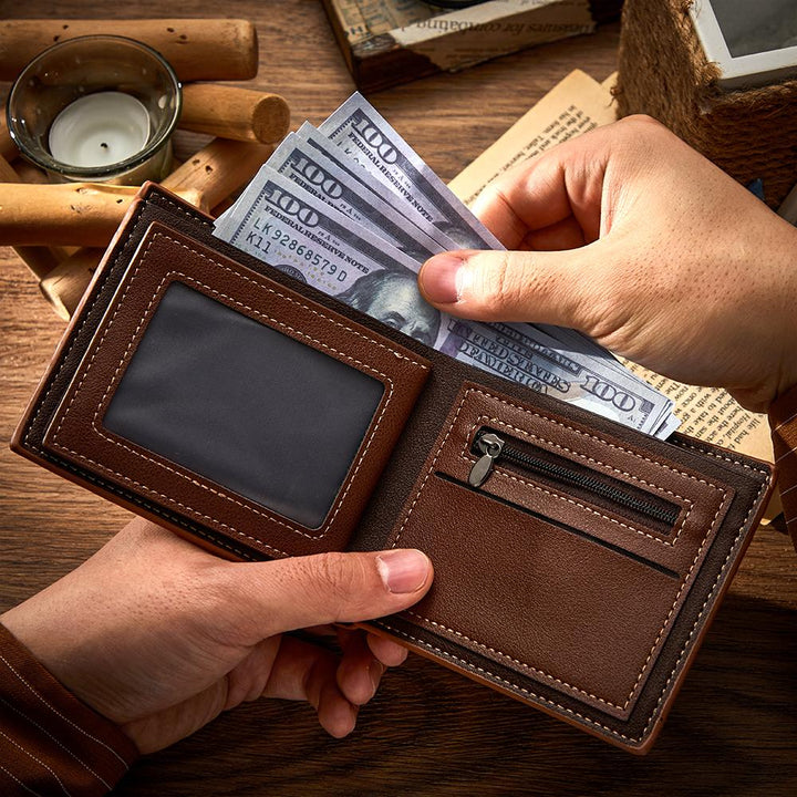 Portefeuille d'affaires Photo personnalisé pour hommes