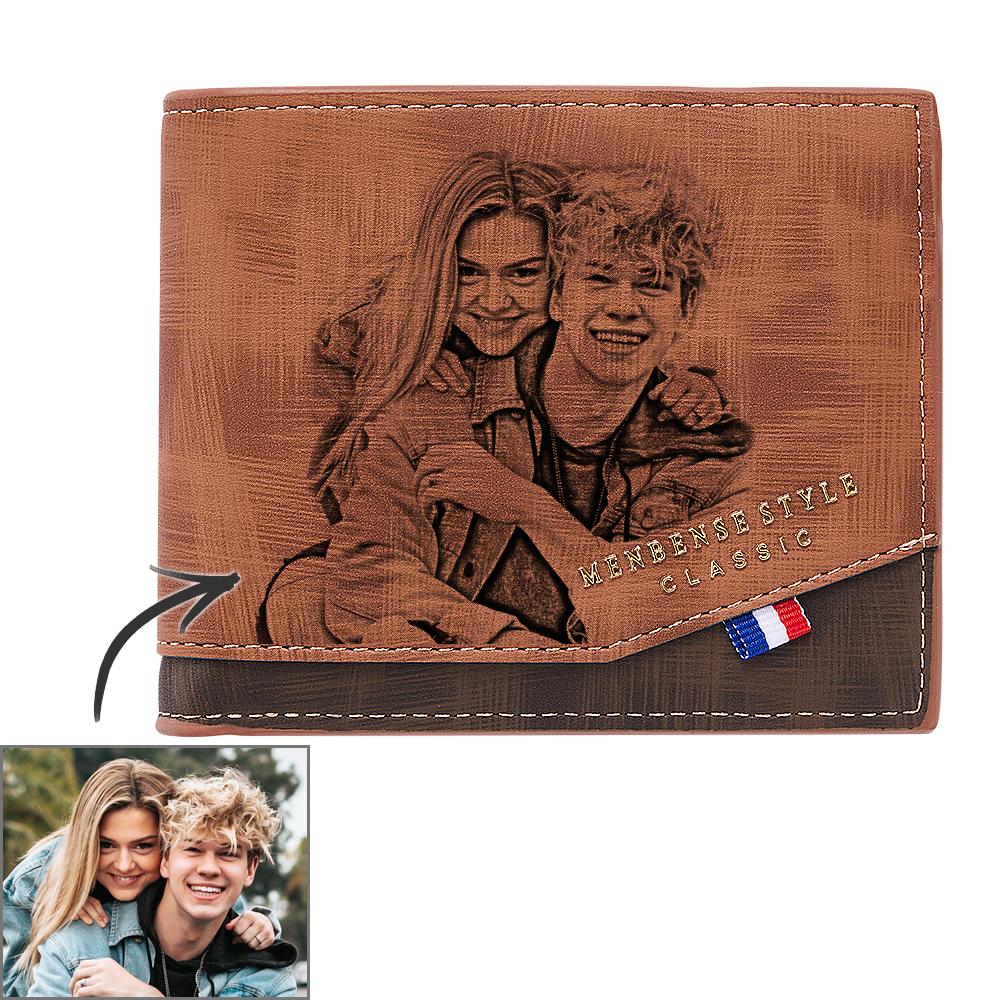 Portefeuille d'affaires Photo personnalisé pour hommes