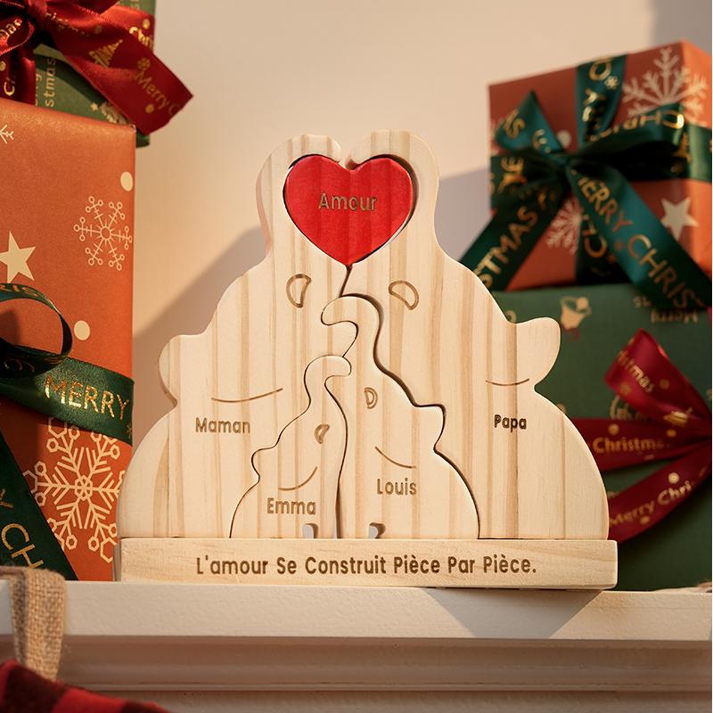 Famille d'éléphants d'amour- Cadeau pour mère 1-8 enfants🐘